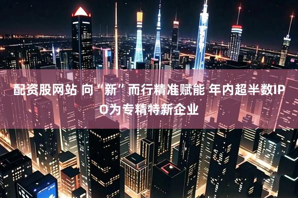 配资股网站 向“新”而行精准赋能 年内超半数IPO为专精特新企业