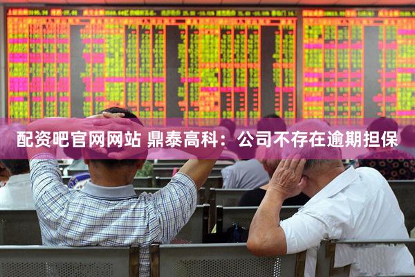 配资吧官网网站 鼎泰高科：公司不存在逾期担保